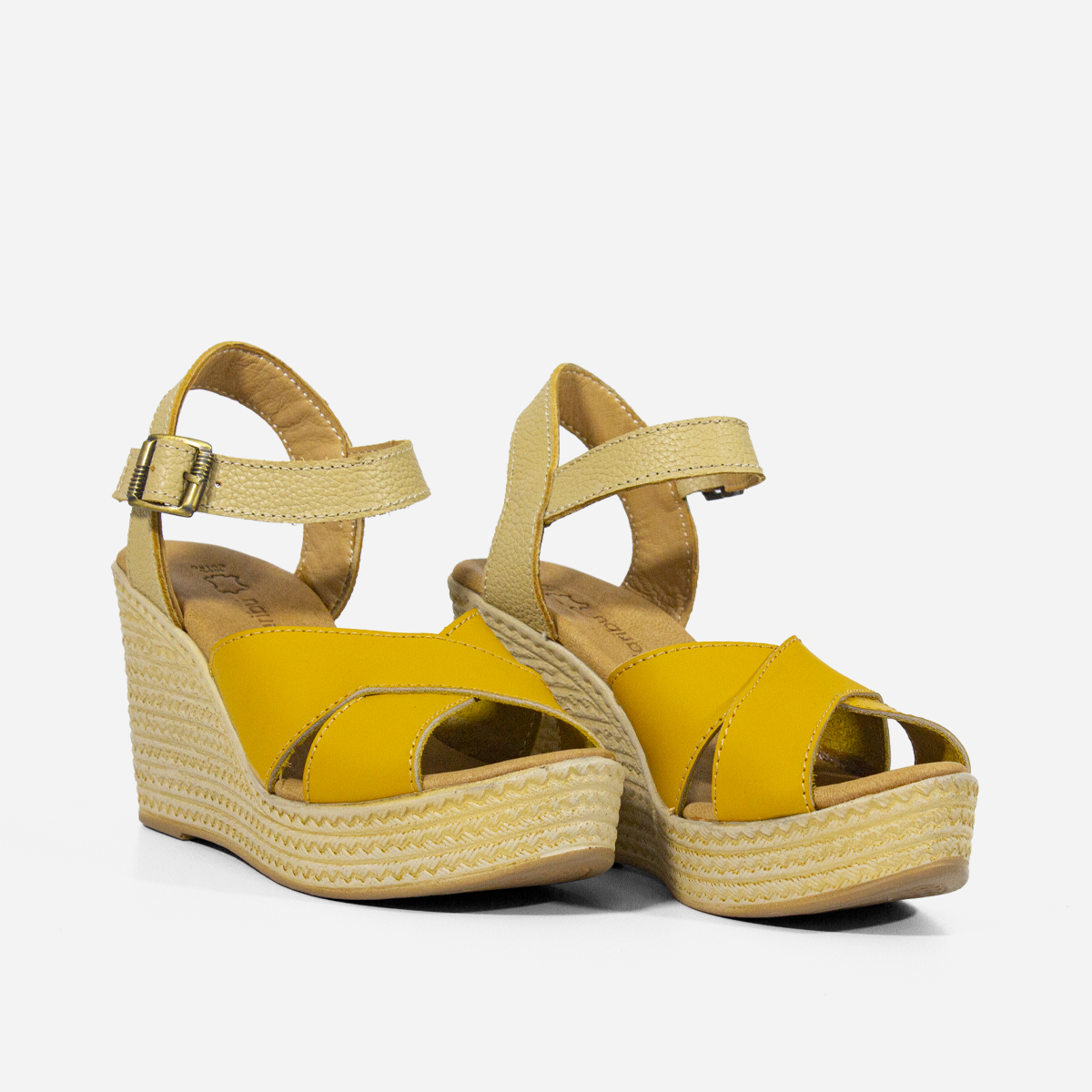 SANDALIAS MUJER MARIBU CUERO AMARILLO 421 - 3