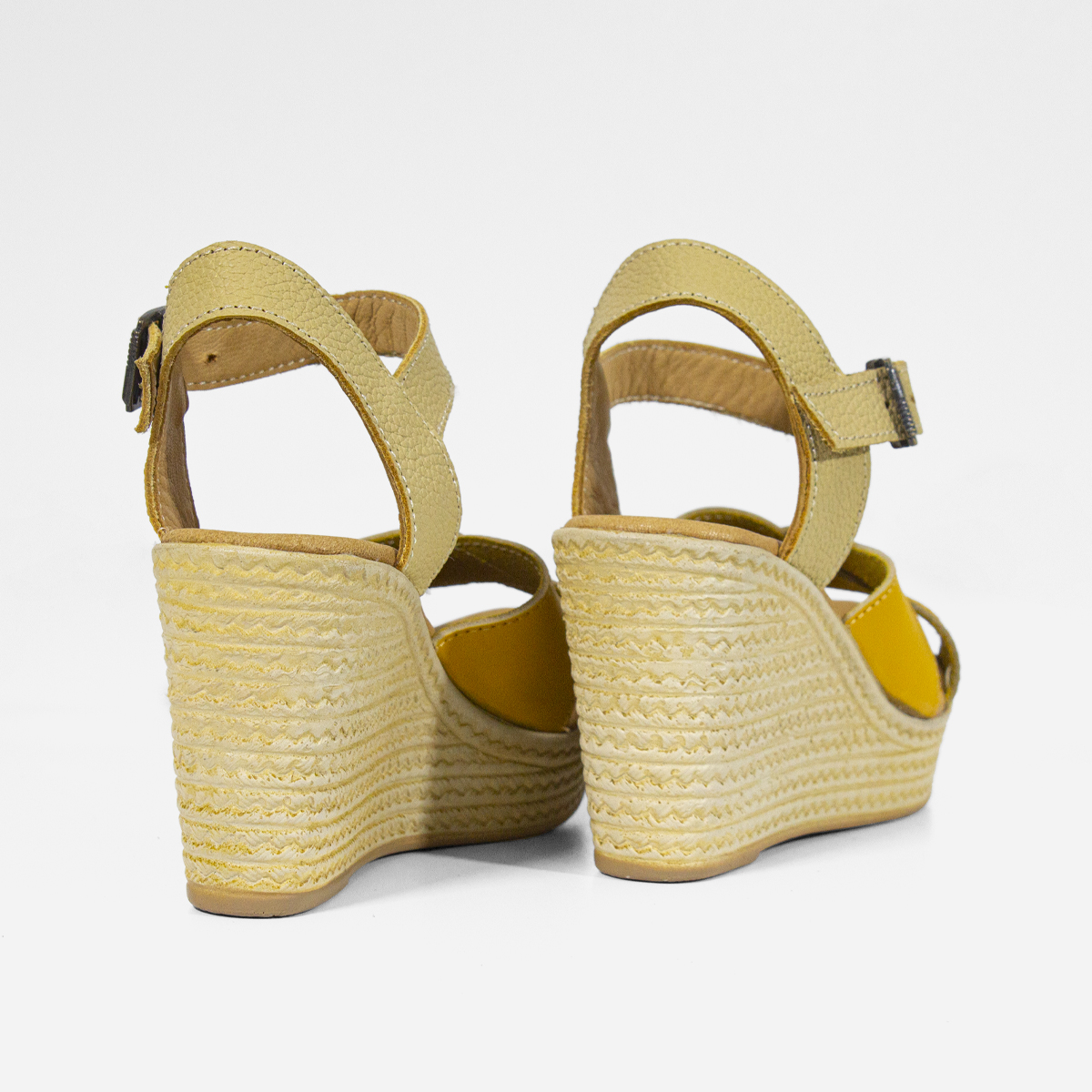 SANDALIAS MUJER MARIBU CUERO AMARILLO 421 - 4