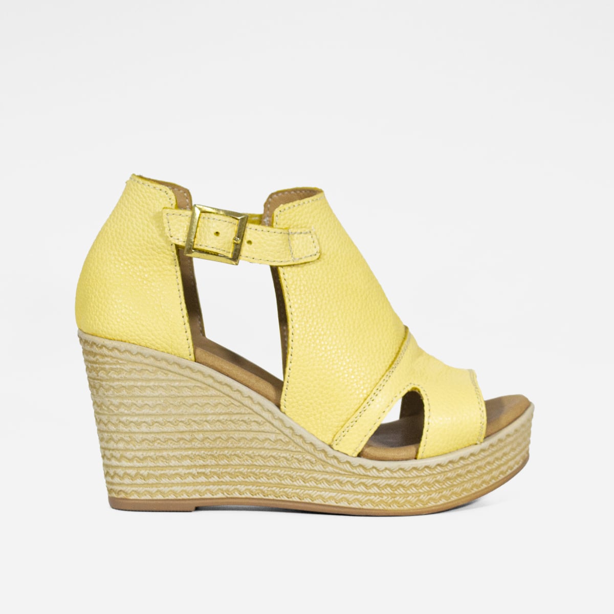 SANDALIAS MUJER MARIBU CUERO AMARILLO 426 - 1