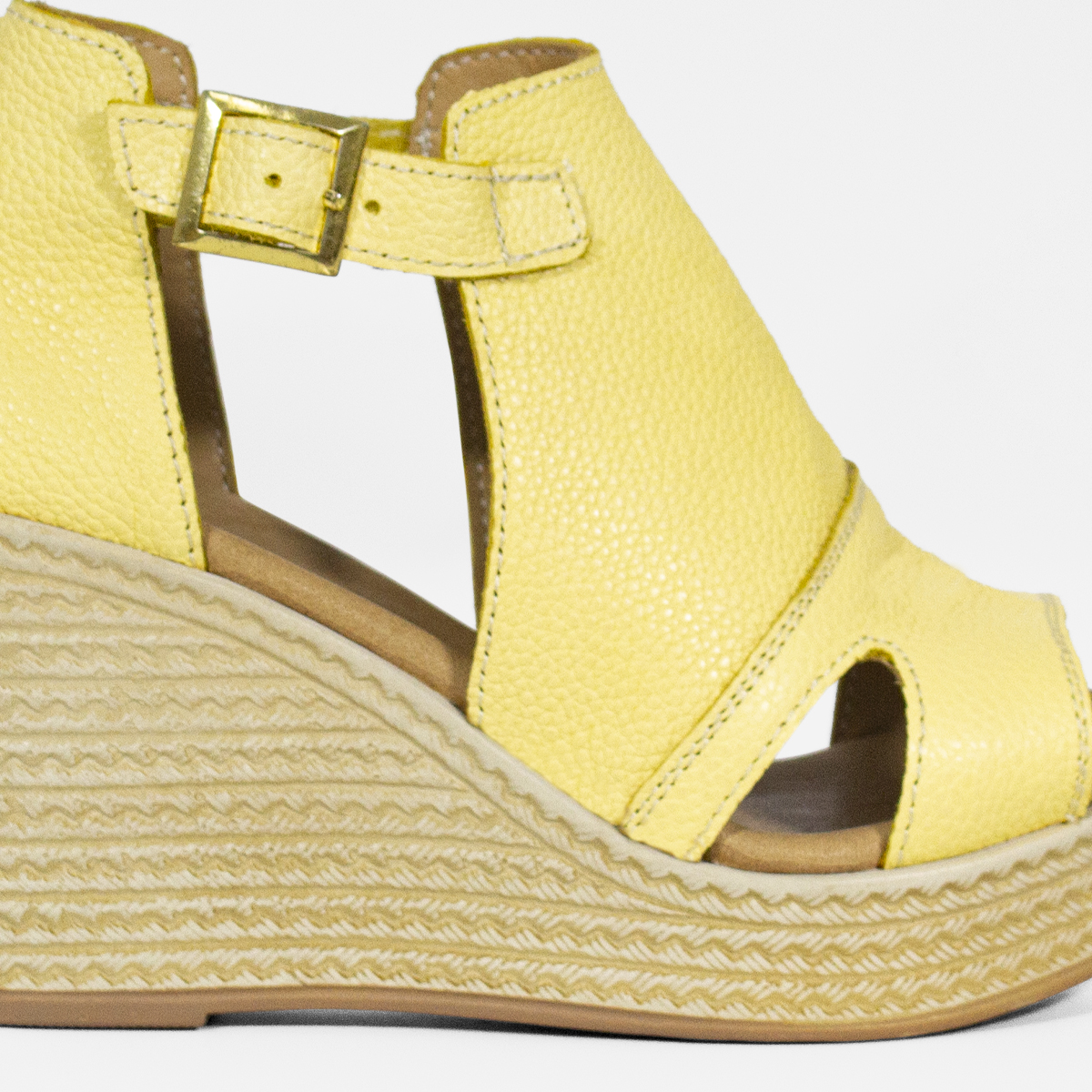 SANDALIAS MUJER MARIBU CUERO AMARILLO 426 - 5