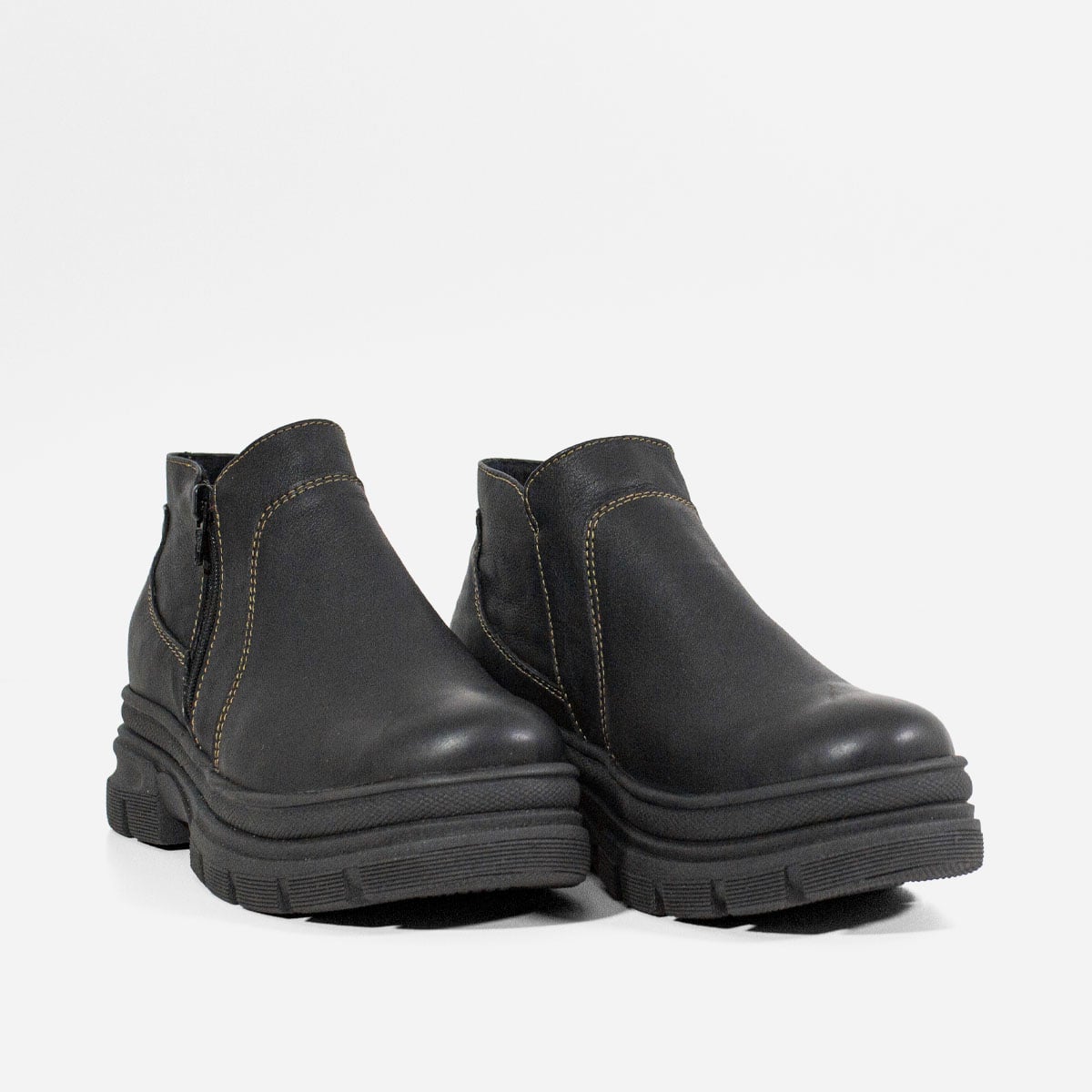 BOTINES MUJER MARIBU CUERO NEGRO 837 - 2