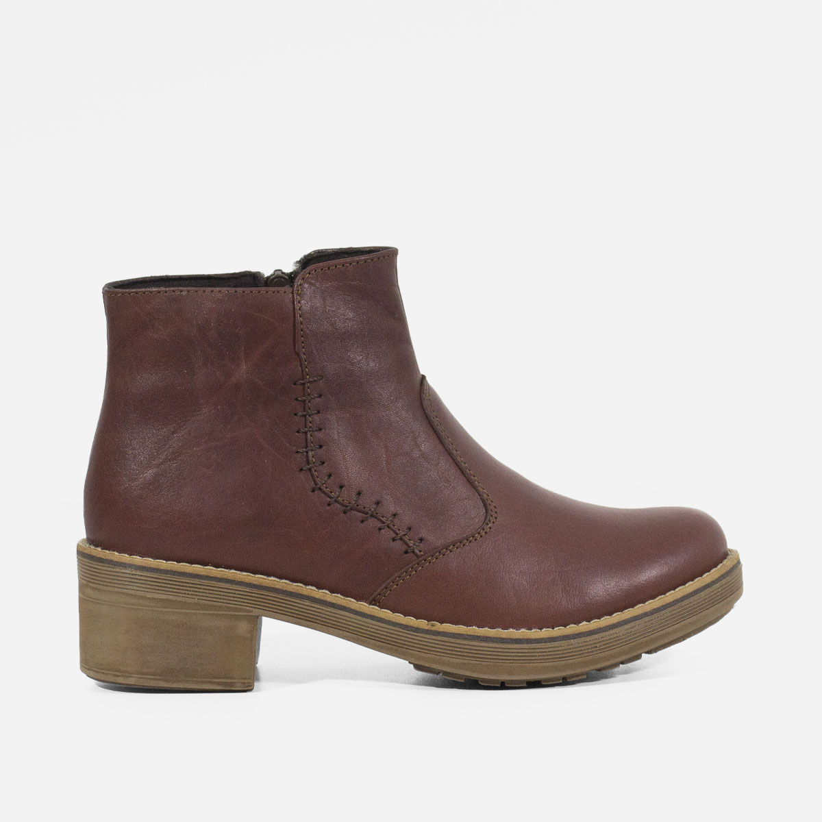 BOTINES MUJER MARIBU CUERO AMBAR 1064 - 1