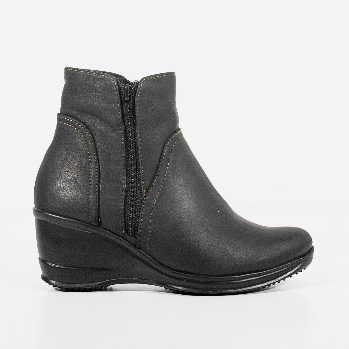 BOTINES MUJER MARIBU CUERO NEGRO 1056 - 1