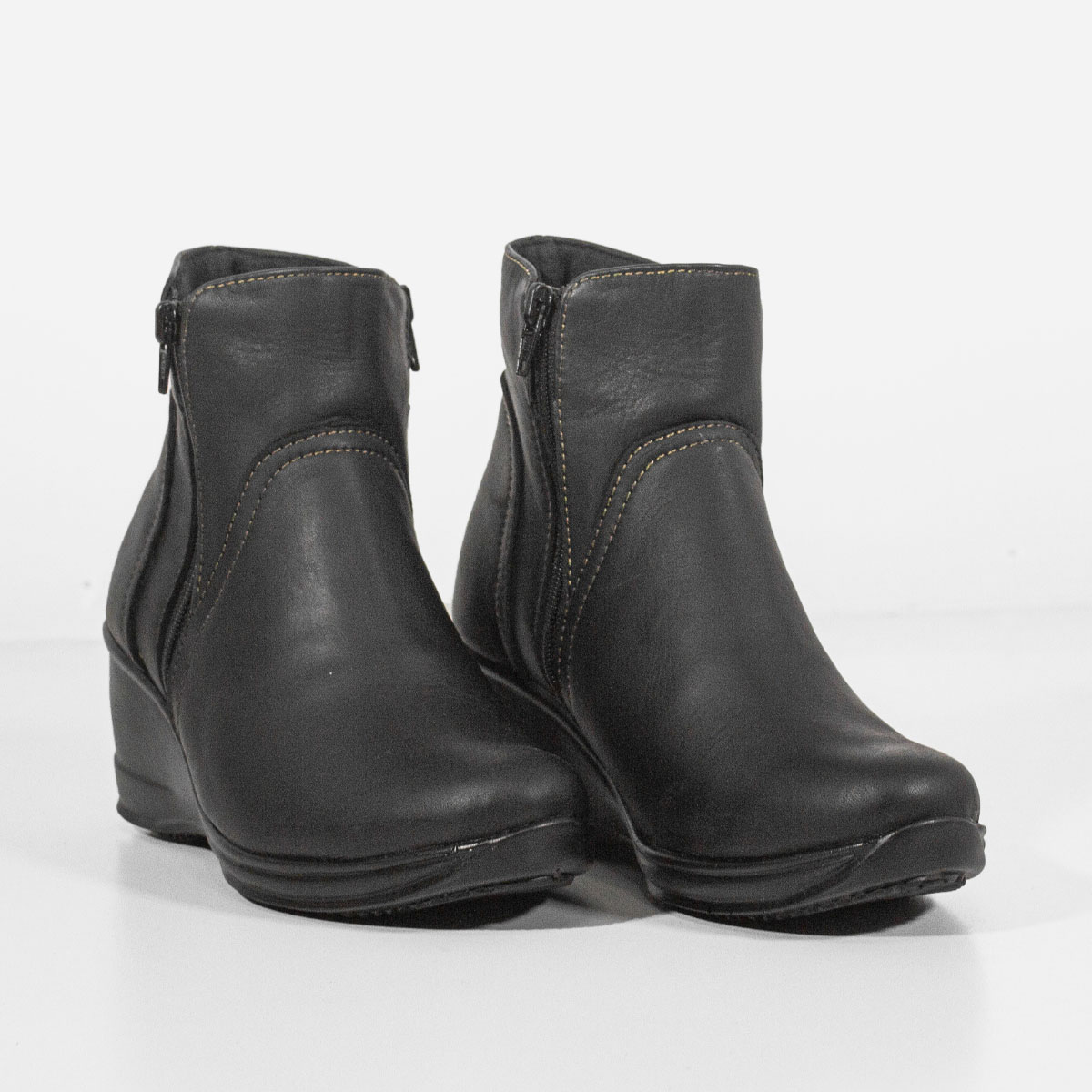 BOTINES MUJER MARIBU CUERO NEGRO 1056 - 2