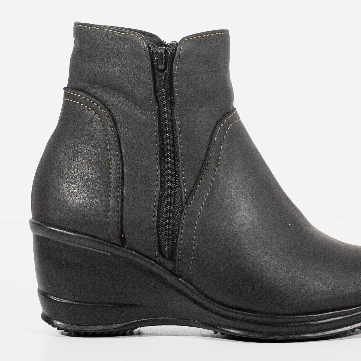 BOTINES MUJER MARIBU CUERO NEGRO 1056 - 4