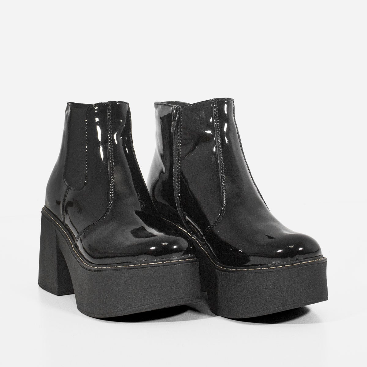 BOTINES MUJER MARIBU CUERO NEGRO 1040 - 2