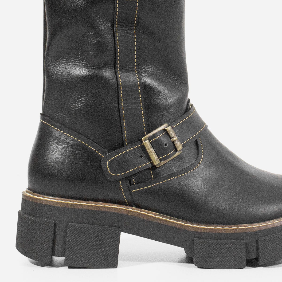 BOTINES MUJER MARIBU CUERO NEGRO 869 - 4