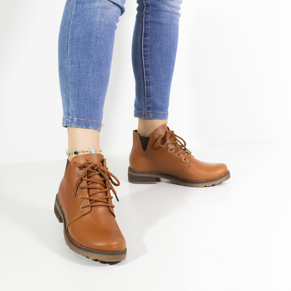 BOTINES MUJER MARIBU CUERO MIEL 868 - 5