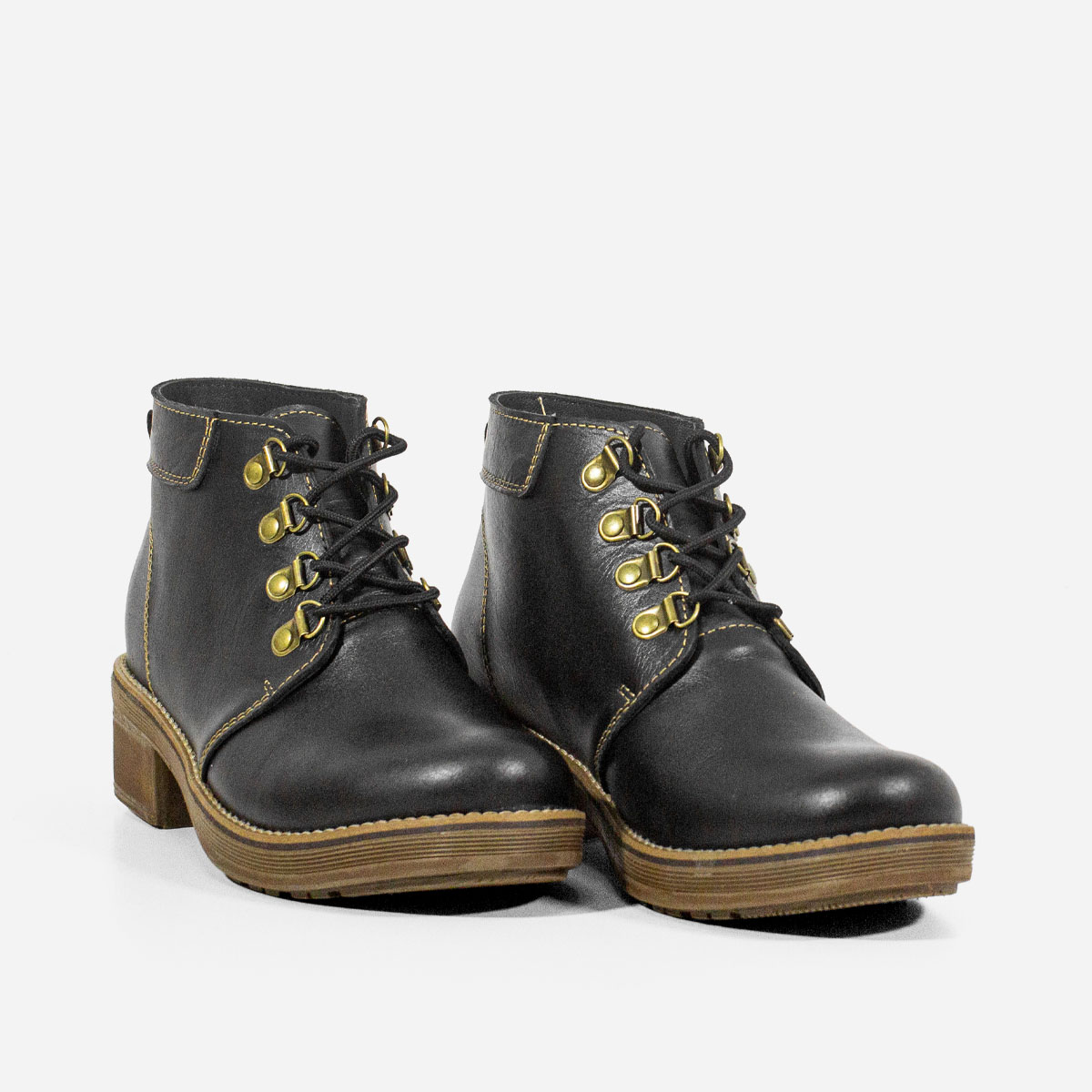 BOTINES MUJER MARIBU CUERO NEGRO 856 - 2