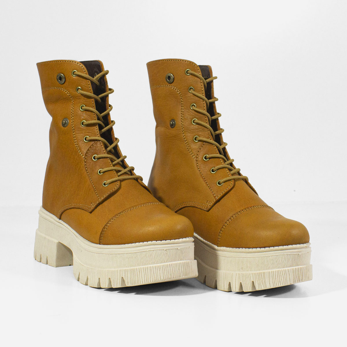 BOTINES MUJER MARIBU CUERO MIEL 854 - 2