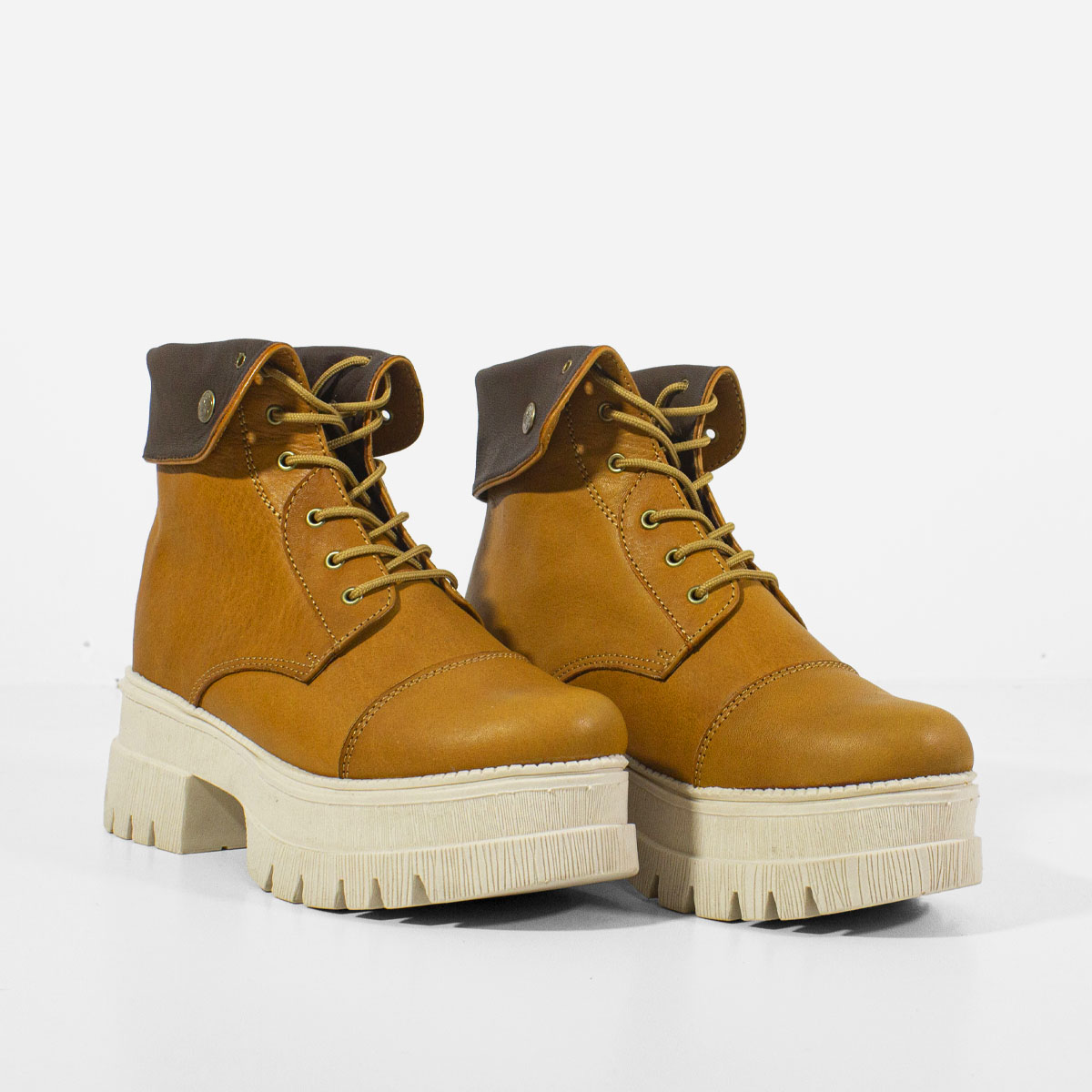 BOTINES MUJER MARIBU CUERO MIEL 854 - 5