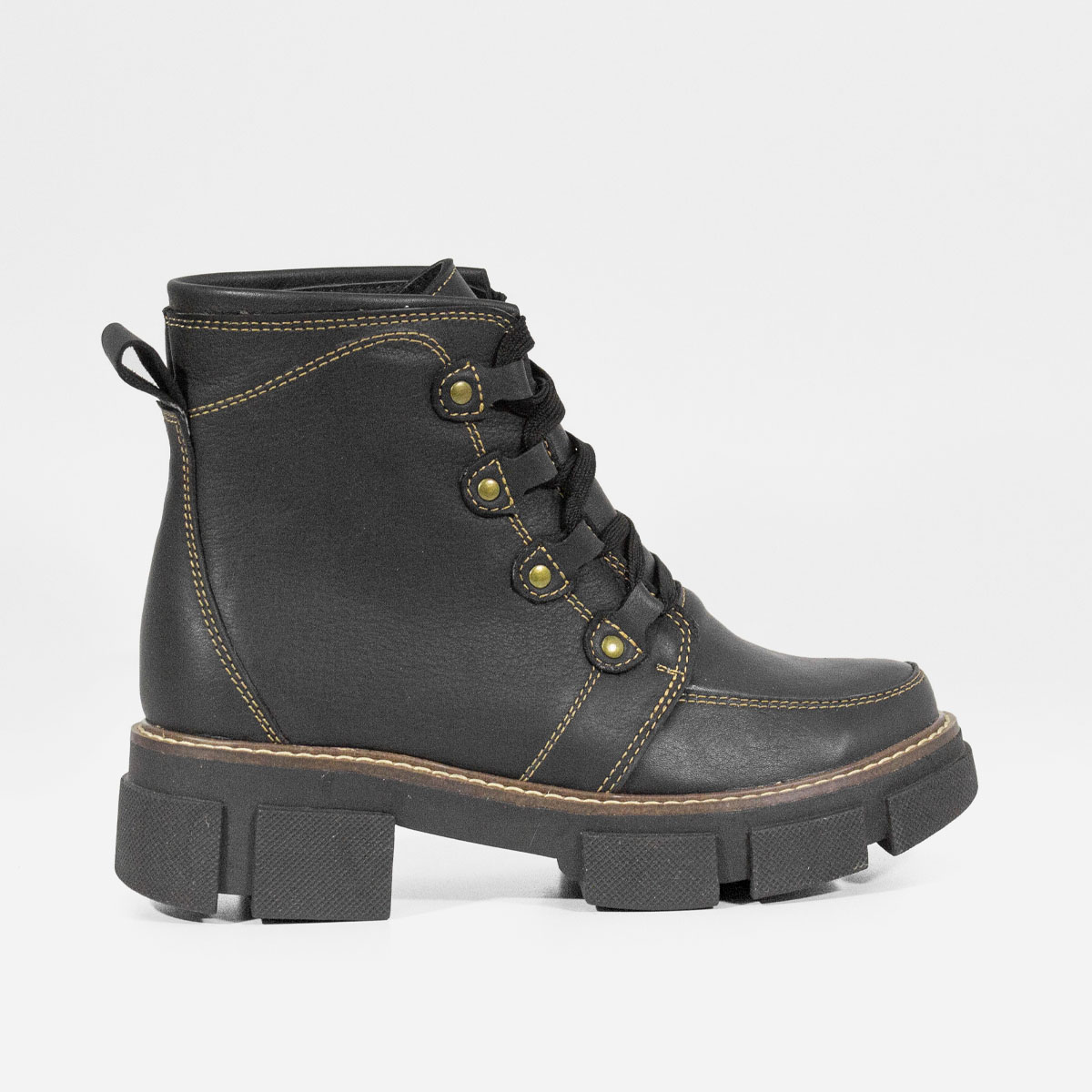 Ripley - BOTINES MUJER MARIBU CUERO NEGRO 817