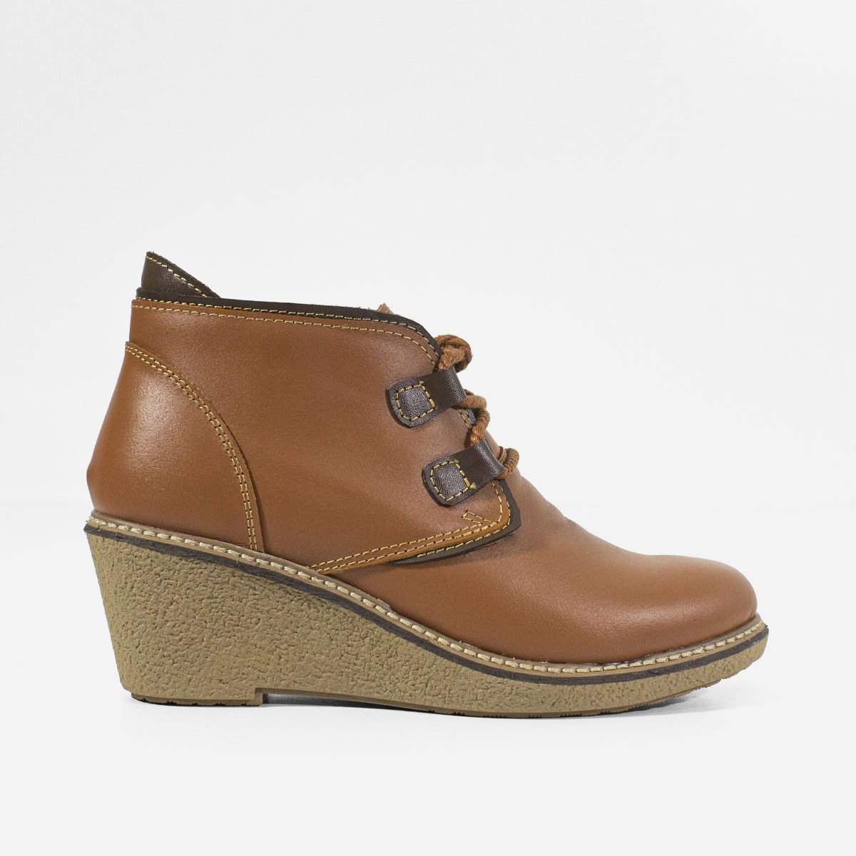 BOTINES MUJER MARIBU CUERO MIEL 806 - 1
