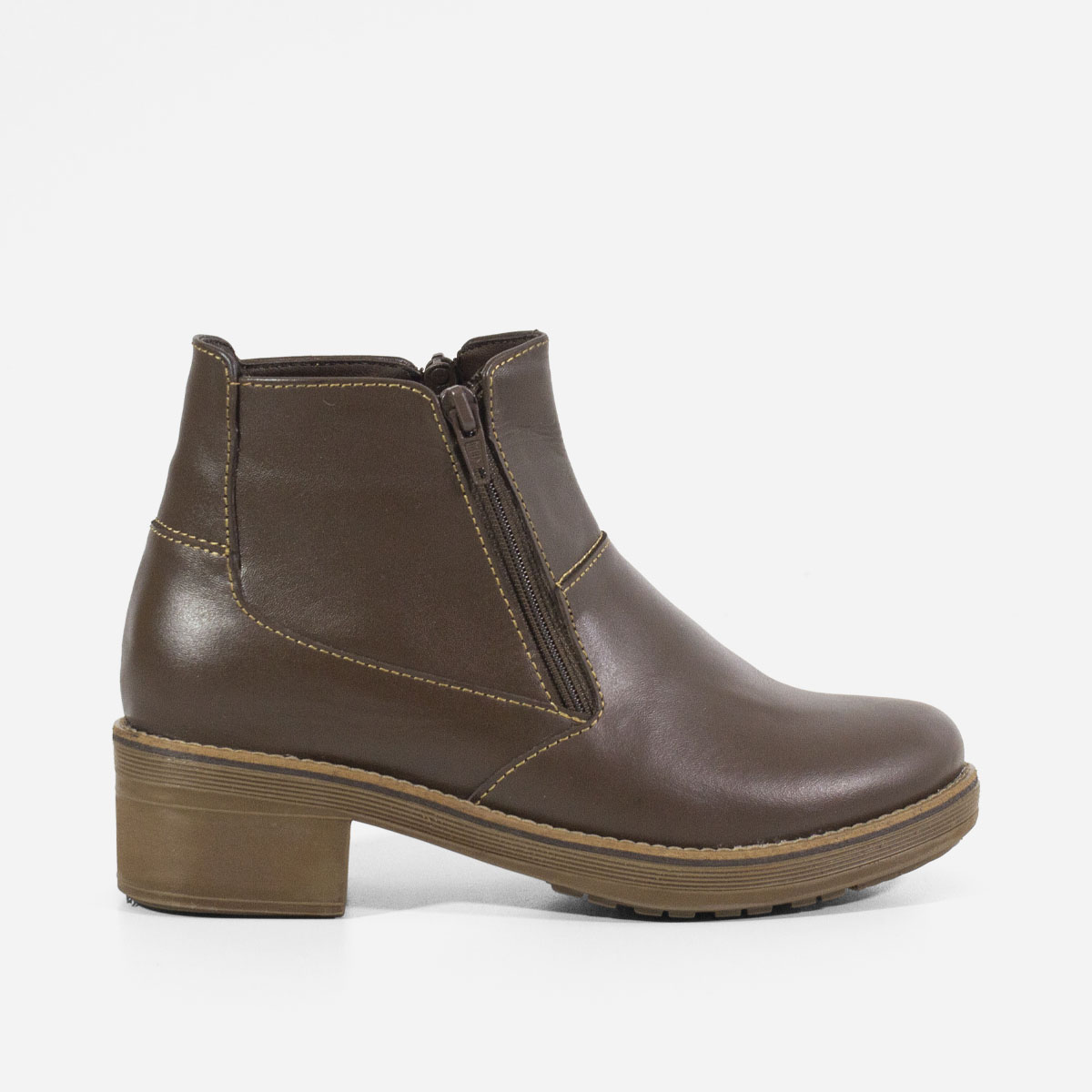 BOTINES MUJER MARIBU CUERO MARRÓN 790 - 1