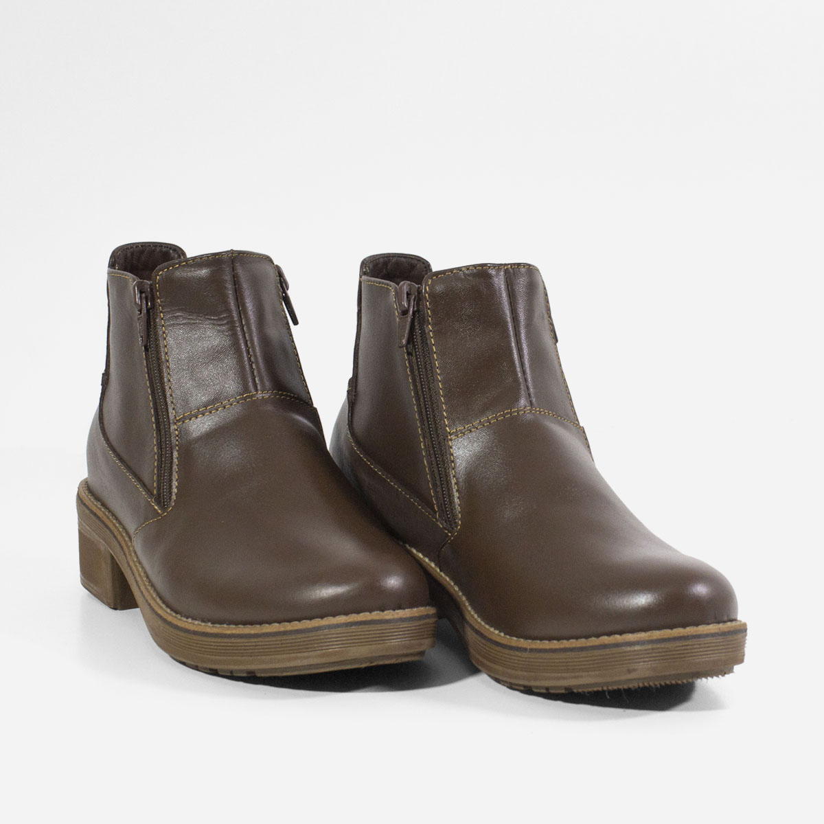 BOTINES MUJER MARIBU CUERO MARRÓN 790 - 2