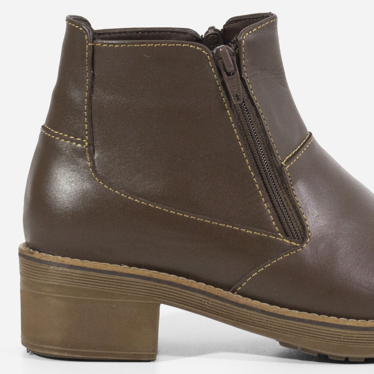 BOTINES MUJER MARIBU CUERO MARRÓN 790 - 4