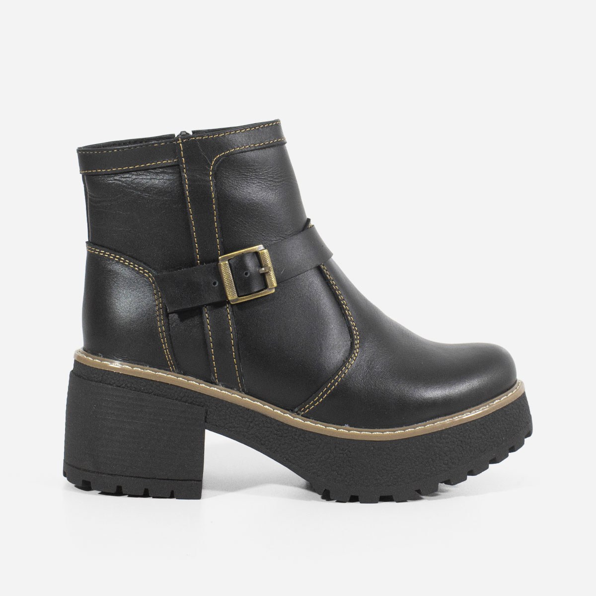 Ripley - BOTINES MUJER MARIBU CUERO NEGRO 687
