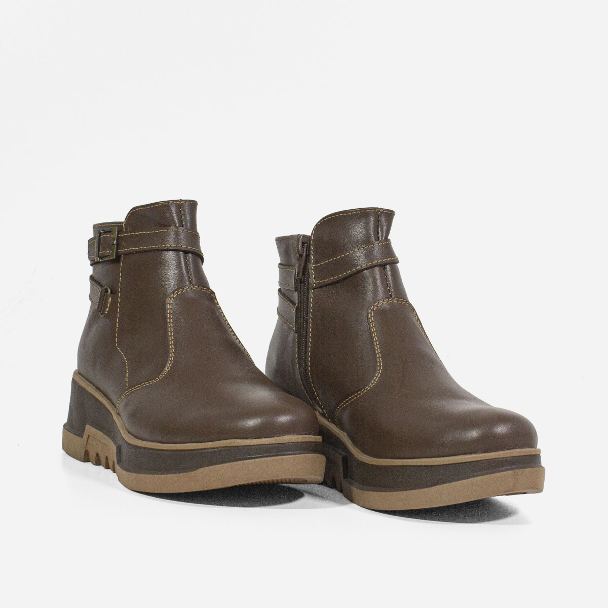 BOTINES MUJER MARIBU CUERO MARRÓN 793 - 2