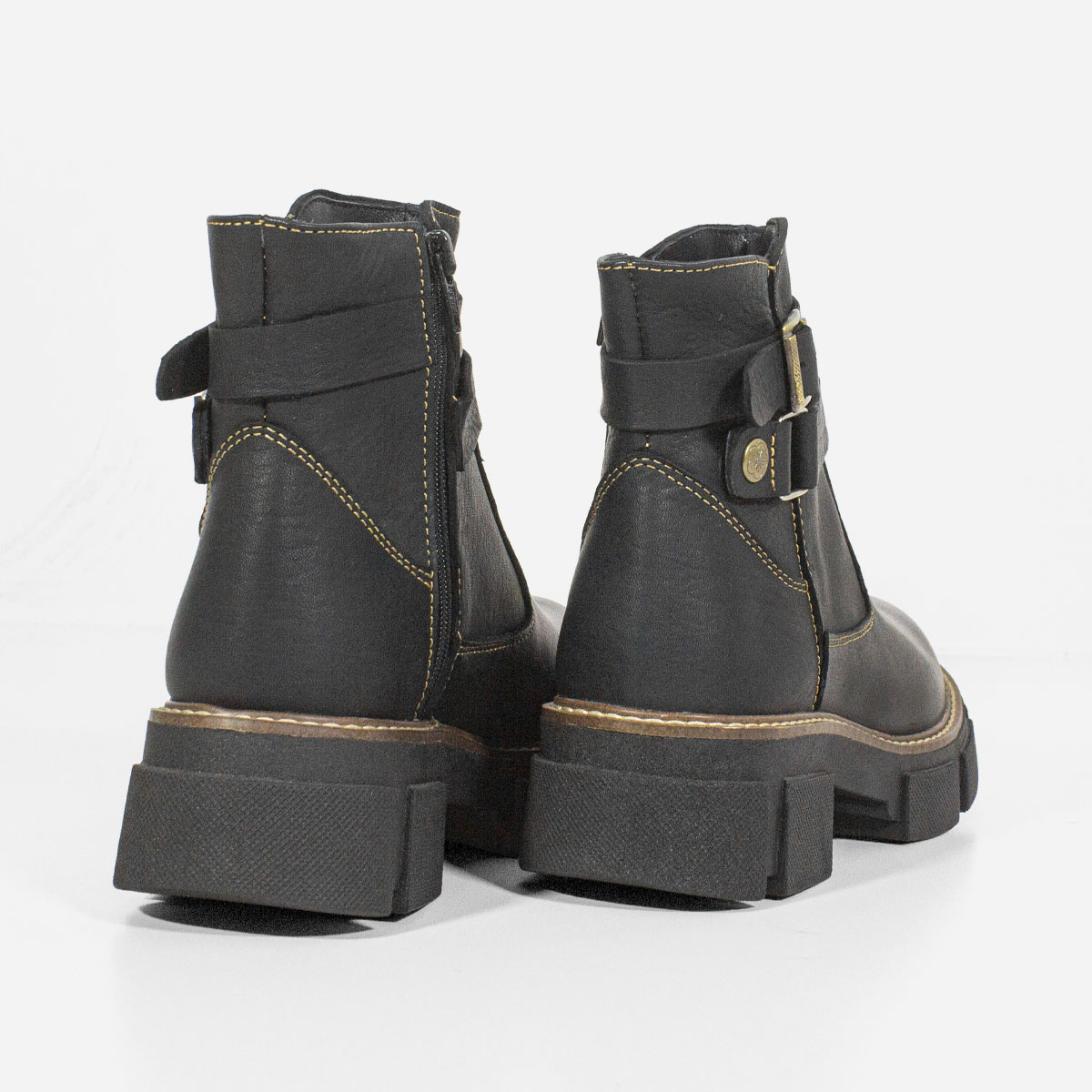 BOTINES MUJER MARIBU CUERO NEGRO 723 - 3