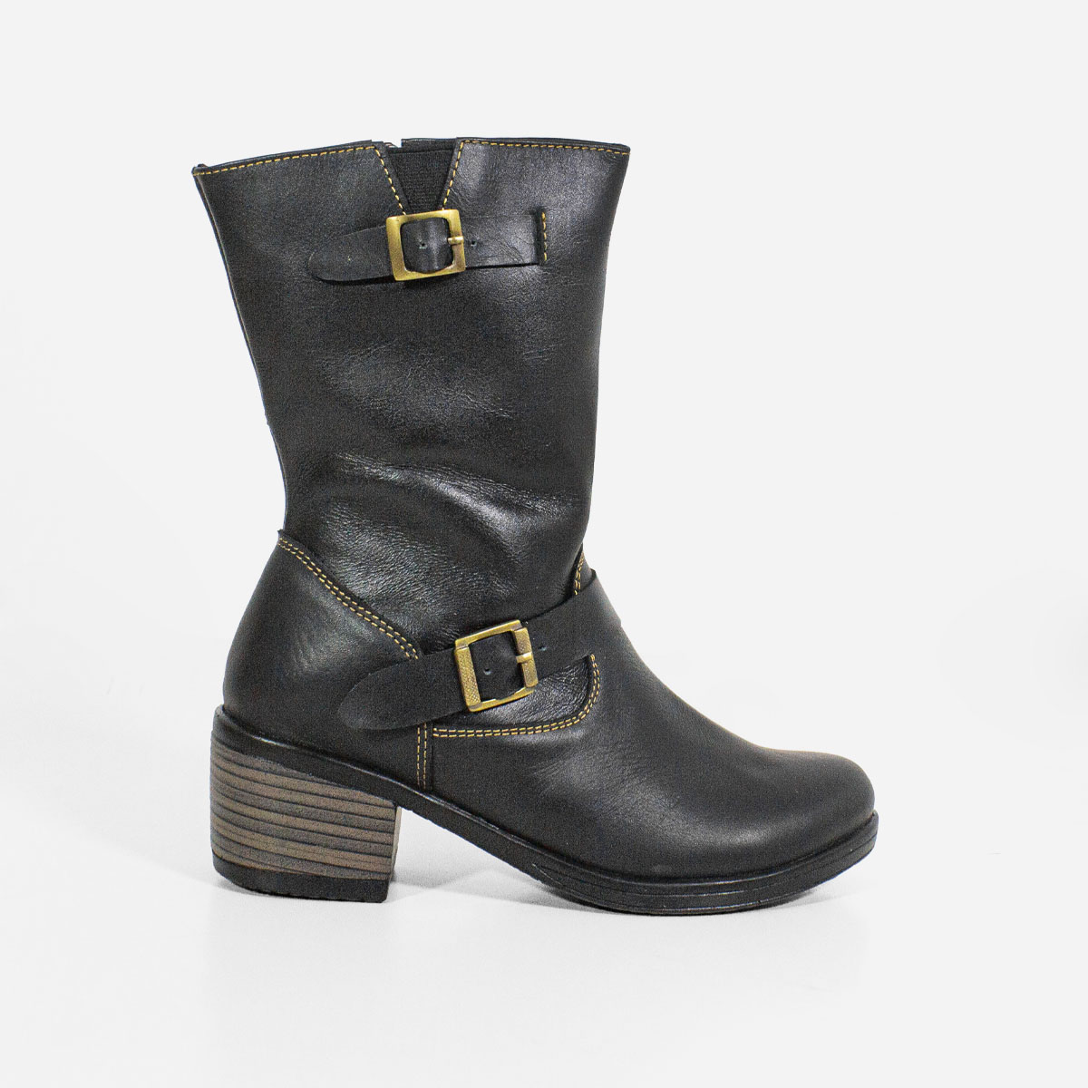 BOTINES MUJER MARIBU CUERO NEGRO 585 - 1