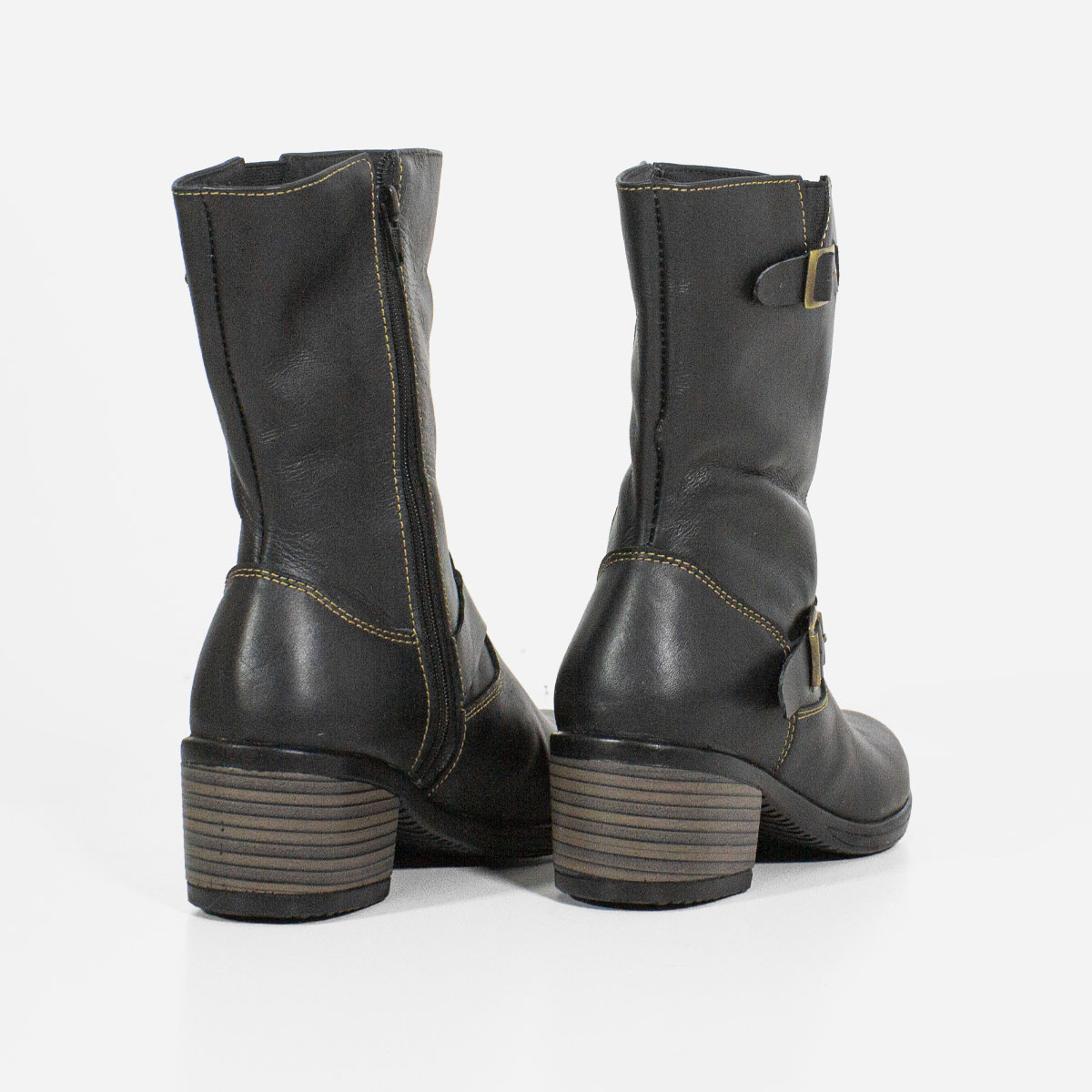 BOTINES MUJER MARIBU CUERO NEGRO 585 - 3