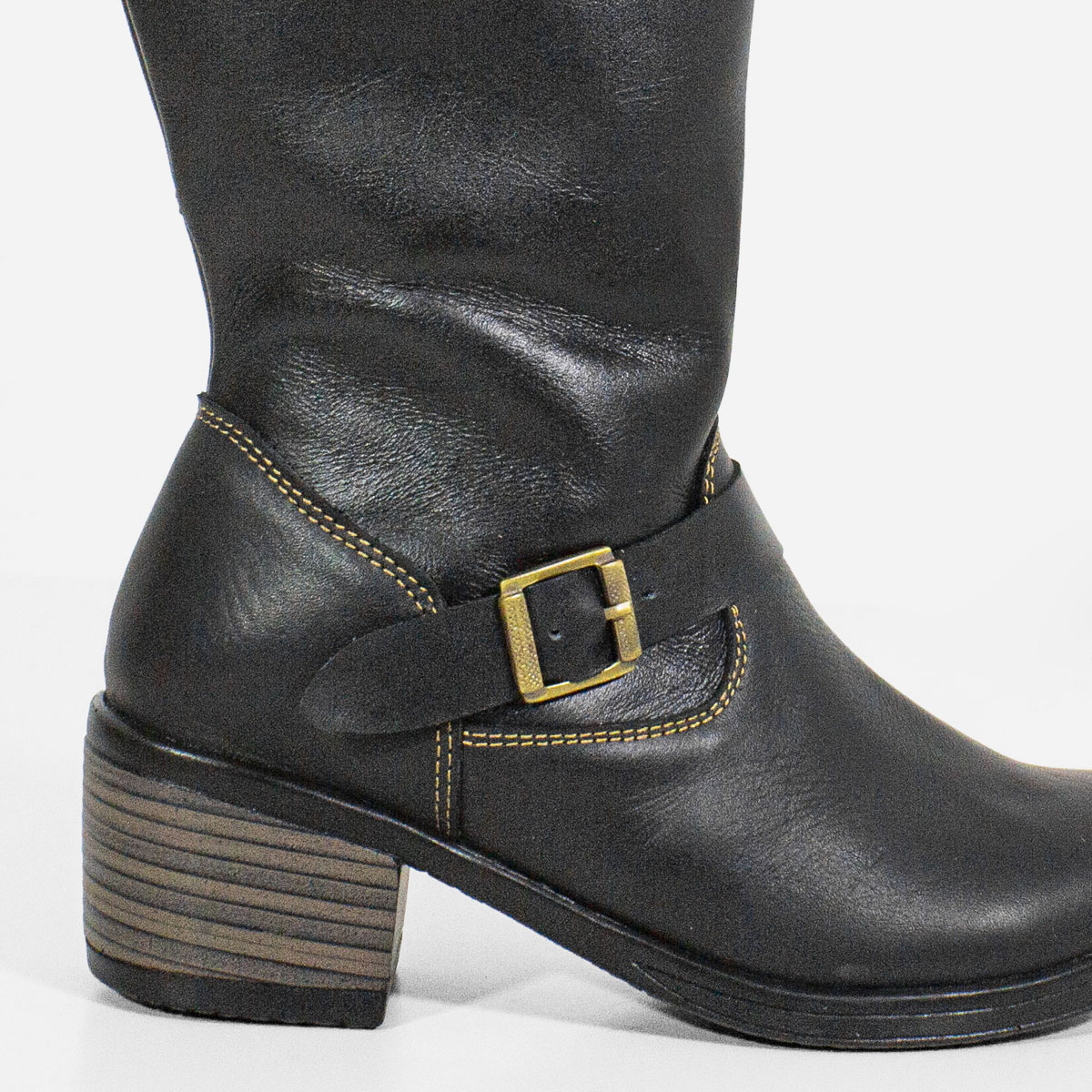 BOTINES MUJER MARIBU CUERO NEGRO 585 - 4
