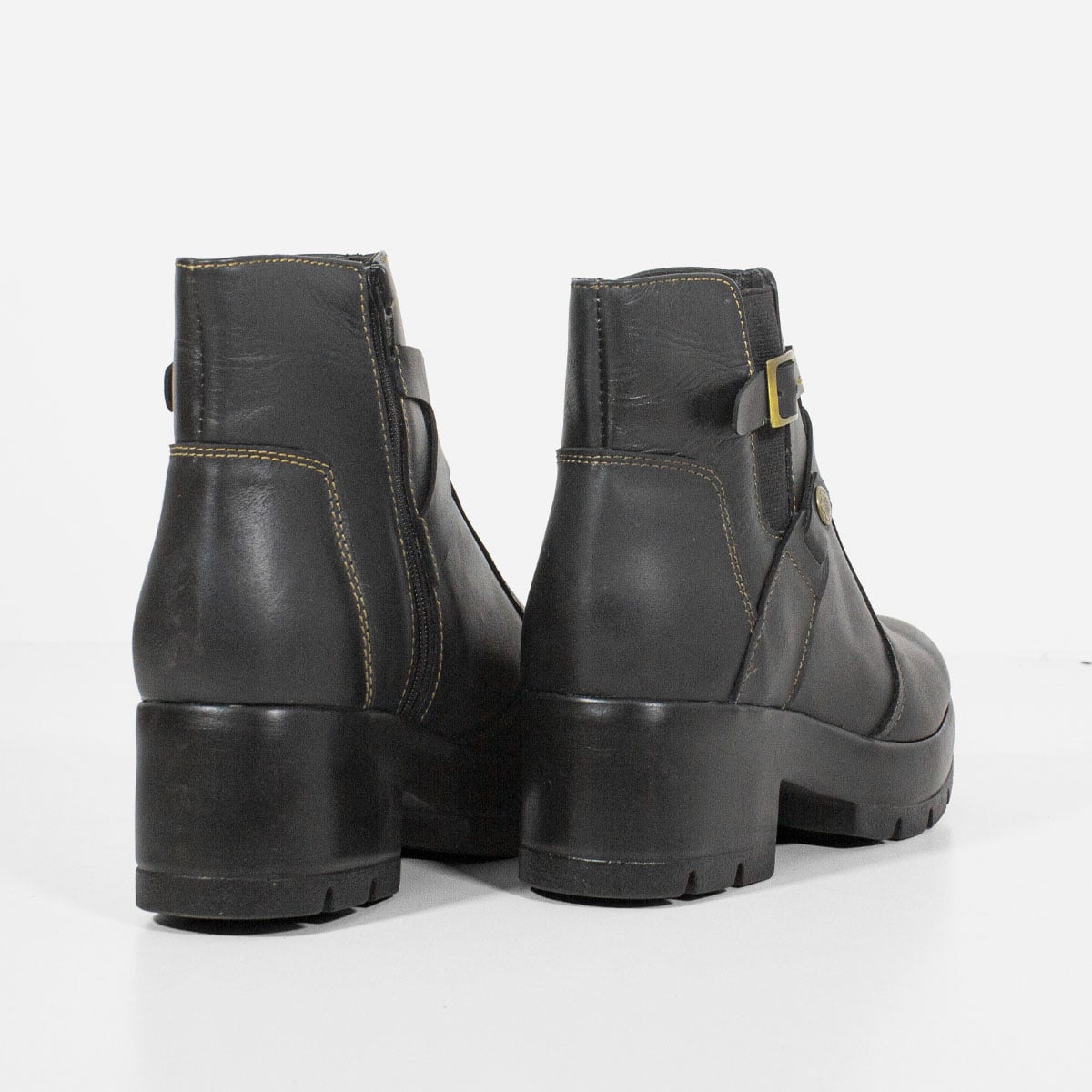 BOTINES MUJER MARIBU CUERO NEGRO 564 - 3
