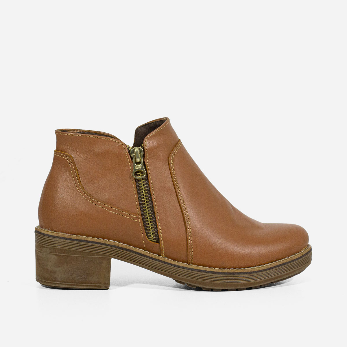 BOTINES MUJER MARIBU CUERO MIEL 837B - 1