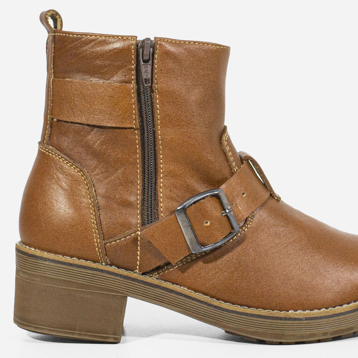 BOTINES MUJER MARIBU CUERO MIEL 1061 - 4