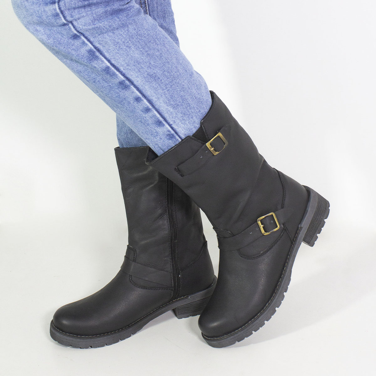 BOTAS MUJER MARIBU CUERO NEGRO 466 - 6