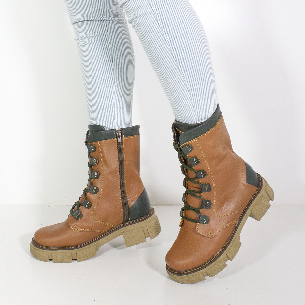 BOTINES MUJER MARIBU CUERO MIEL 561 - 5