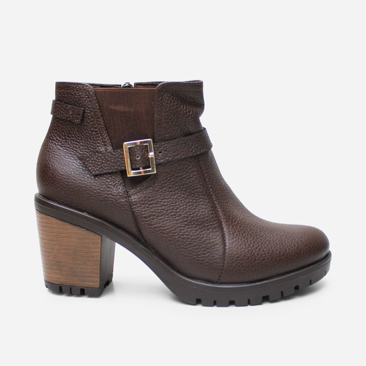 BOTINES MUJER MARIBU CUERO MARRÓN 735 - 1