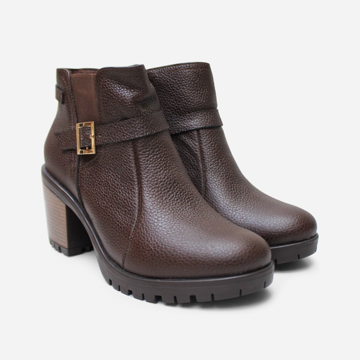 BOTINES MUJER MARIBU CUERO MARRÓN 735 - 2