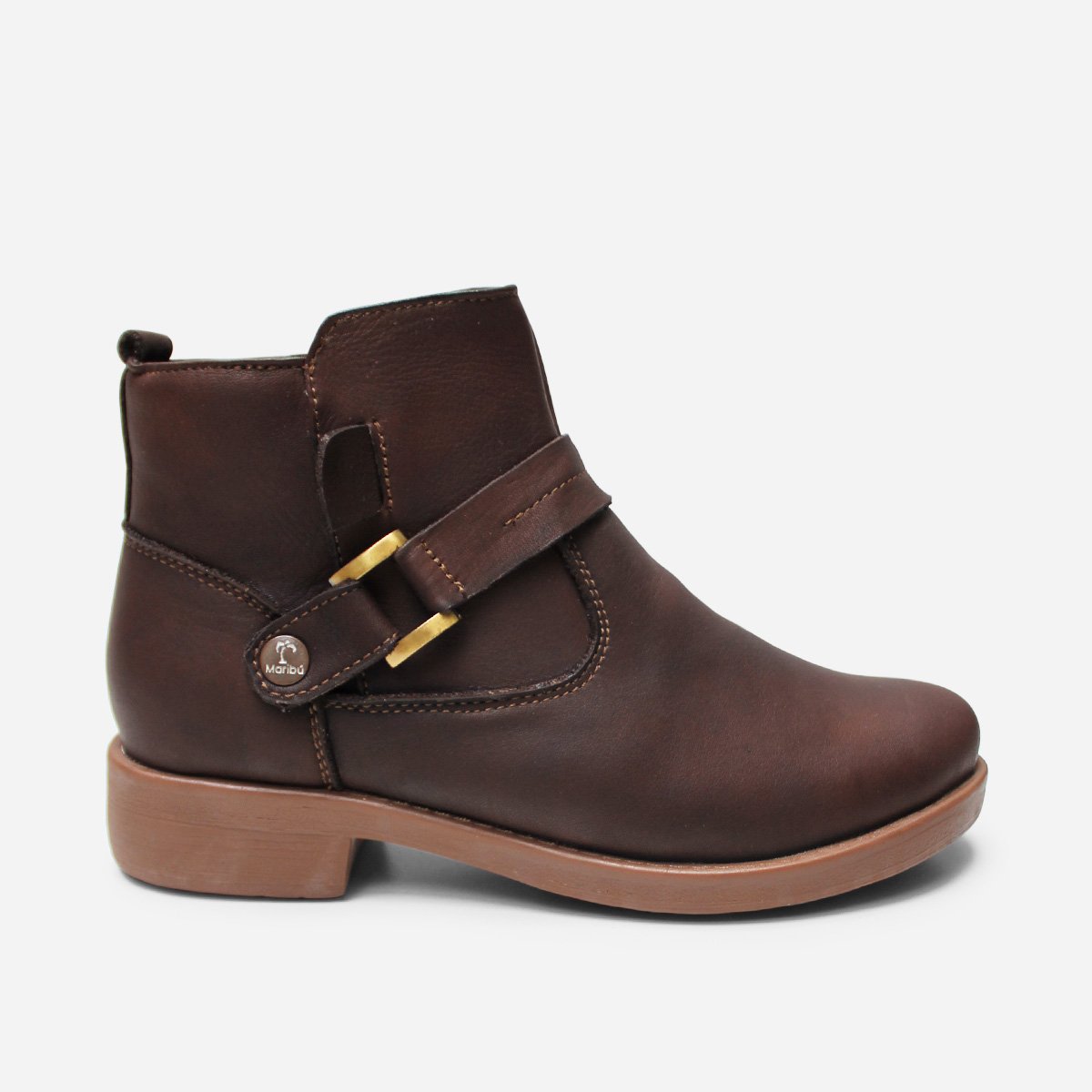 BOTINES MUJER MARIBU CUERO MARRÓN 818 - 1