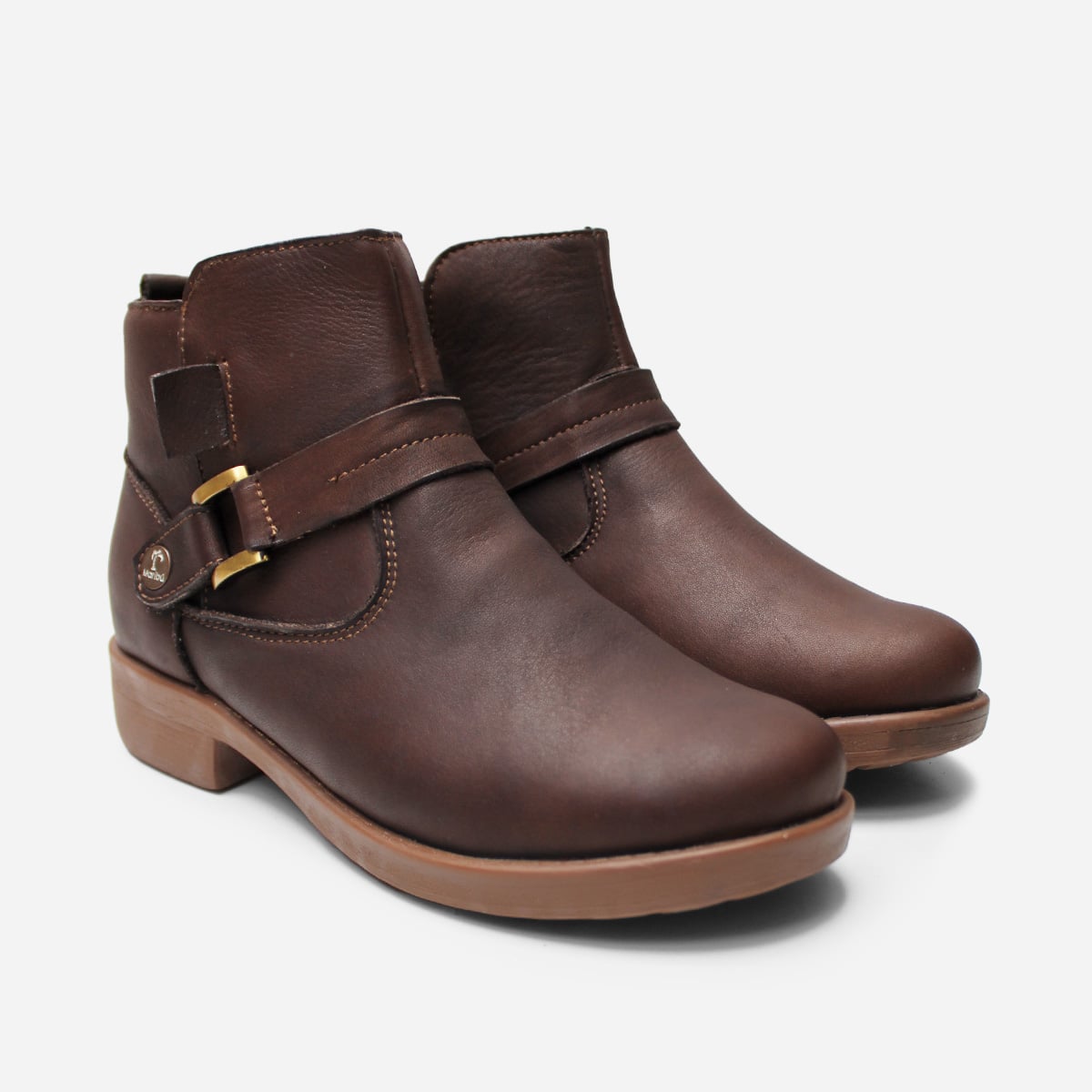 BOTINES MUJER MARIBU CUERO MARRÓN 818 - 2