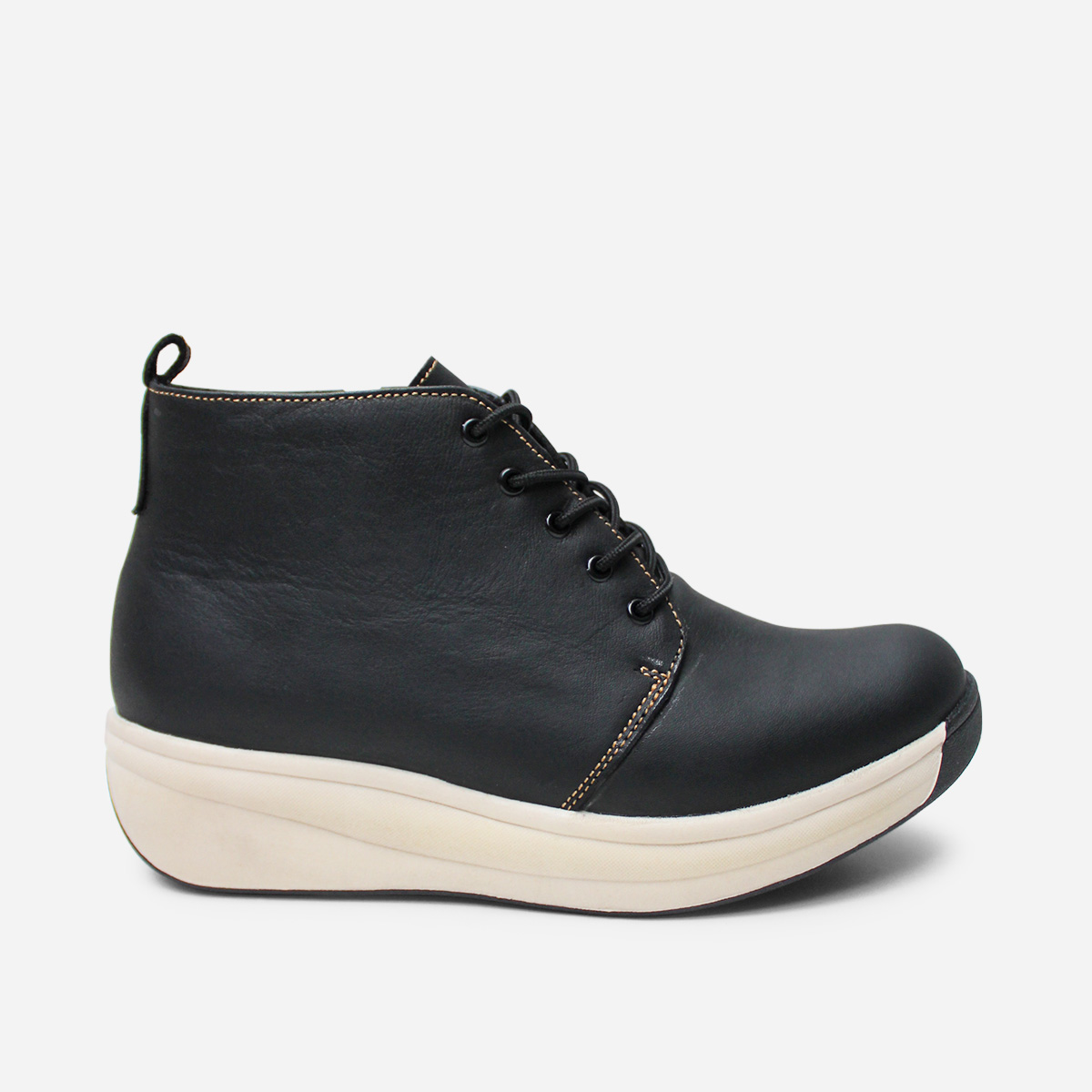 BOTINES MUJER MARIBU CUERO NEGRO 838 - 1
