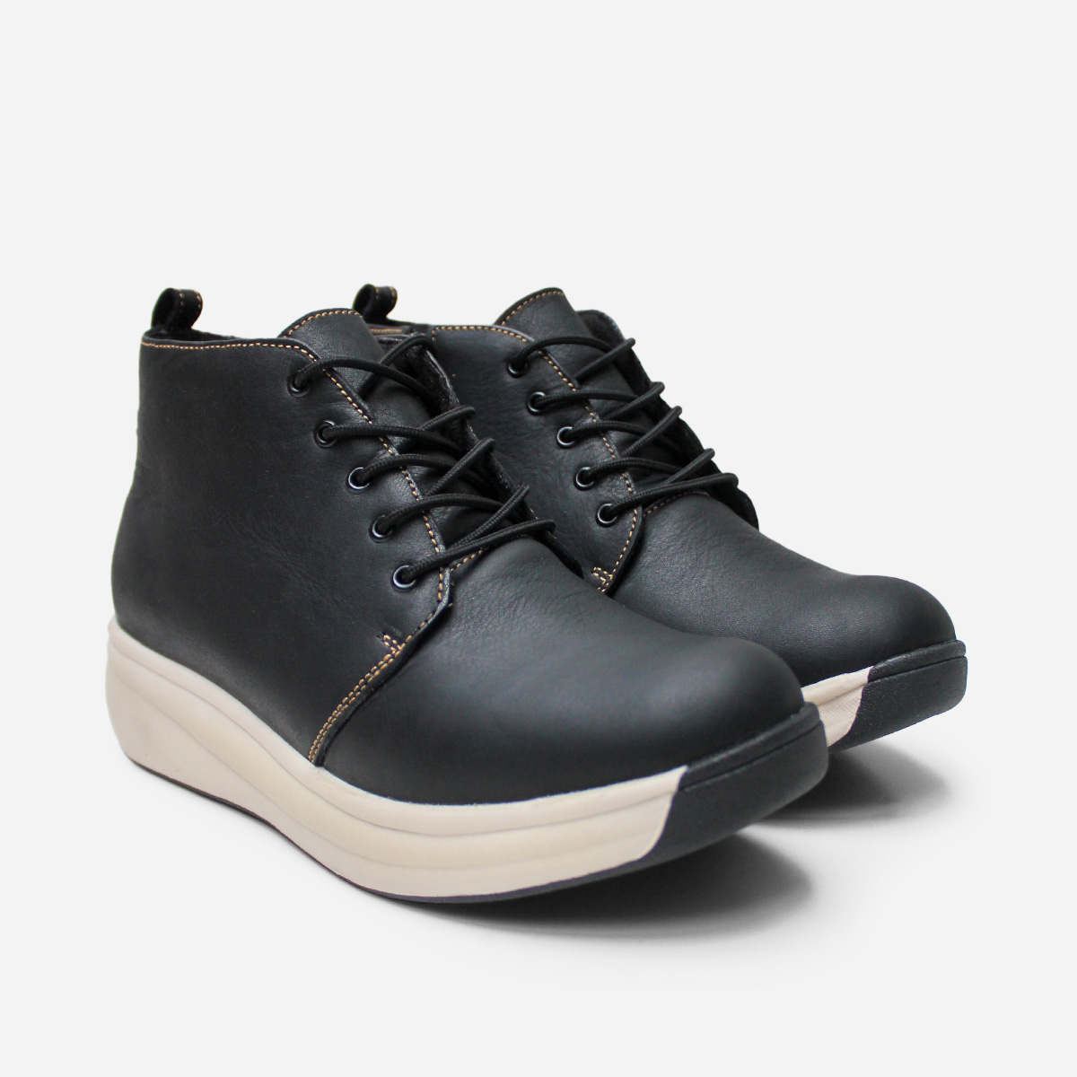 BOTINES MUJER MARIBU CUERO NEGRO 838 - 2