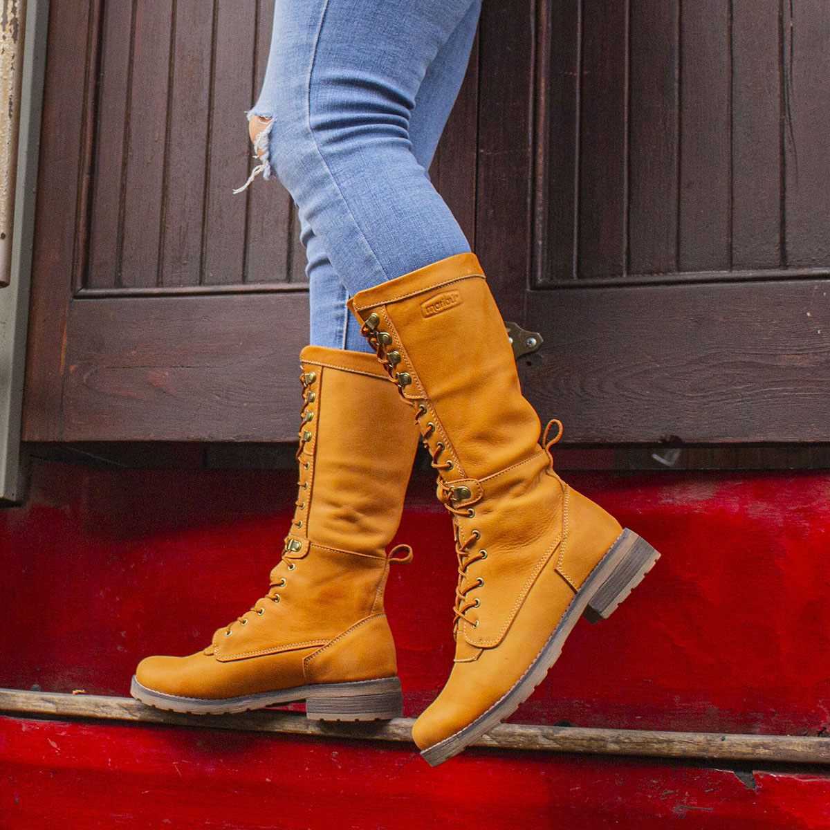 BOTAS MUJER MARIBU CUERO MIEL 1068 - 6