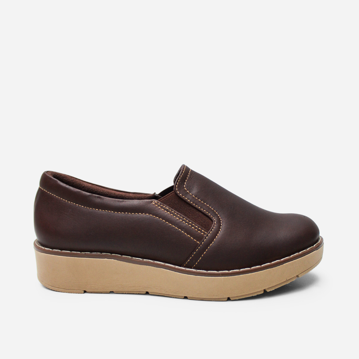 MOCASINES MUJER MARIBU CUERO MARRÓN 637 - 1