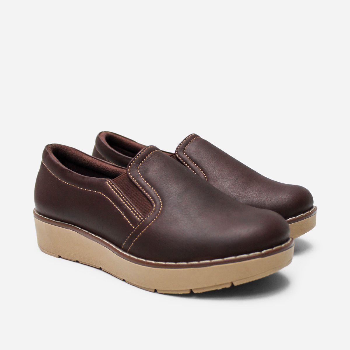 MOCASINES MUJER MARIBU CUERO MARRÓN 637 - 2
