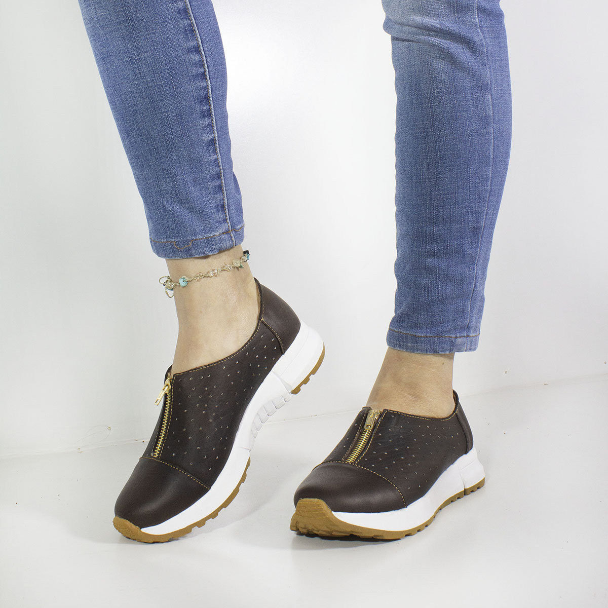 MOCASINES MUJER MARIBU CUERO MARRÓN 685 - 5