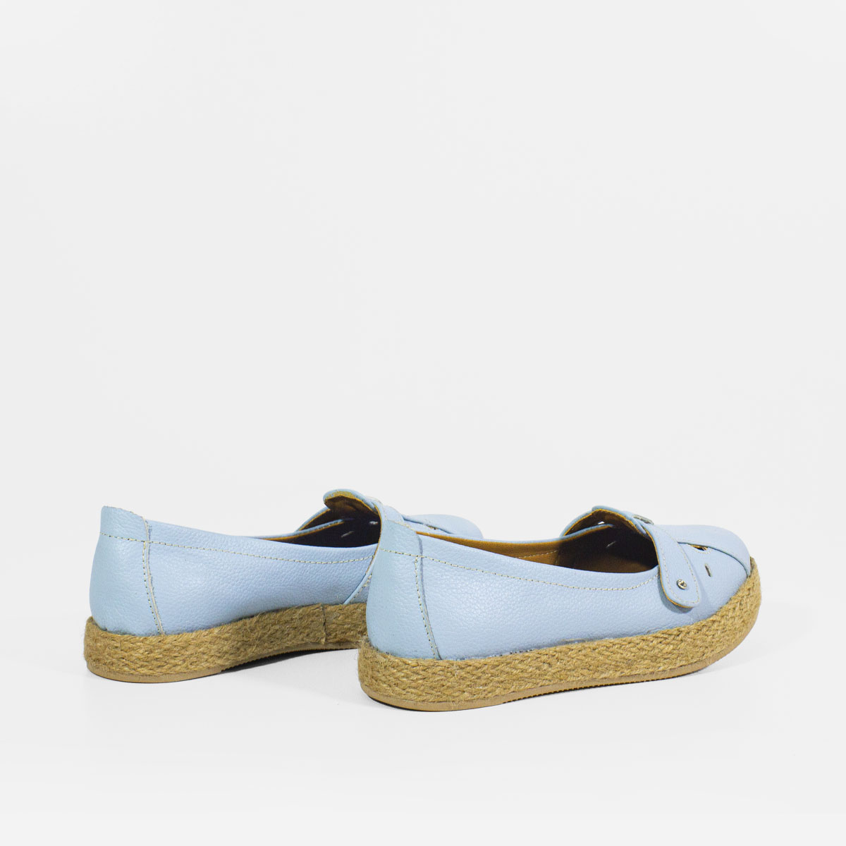 MOCASINES MUJER MARIBU CUERO CELESTE 1002 - 3