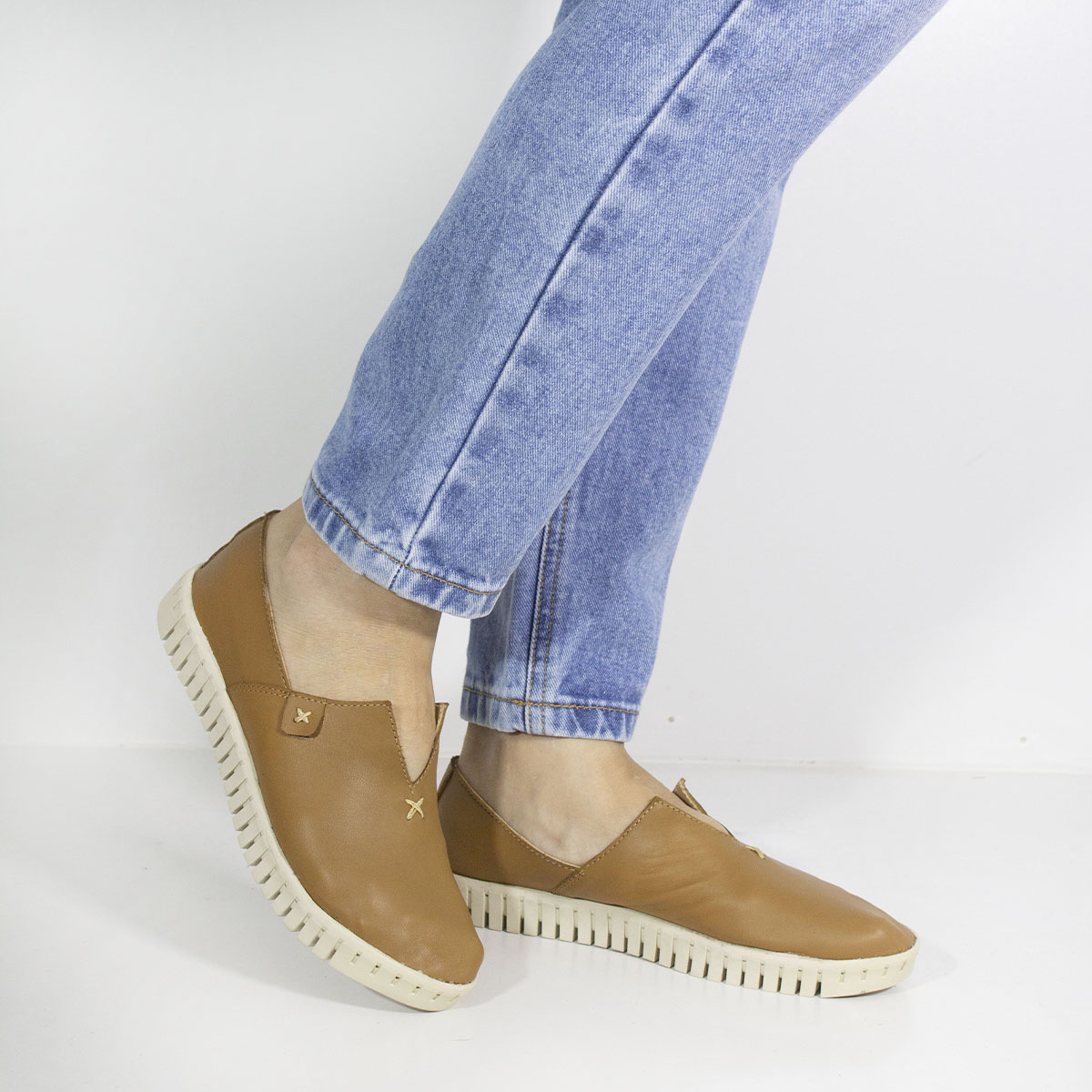 MOCASINES MUJER MARIBU CUERO MIEL 1063 - 5