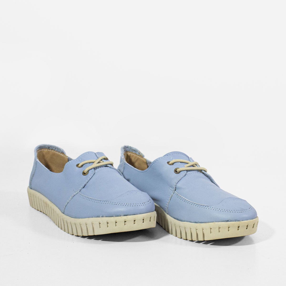 ZAPATOS CASUALES MUJER MARIBU CUERO CELESTE 1066 - 2