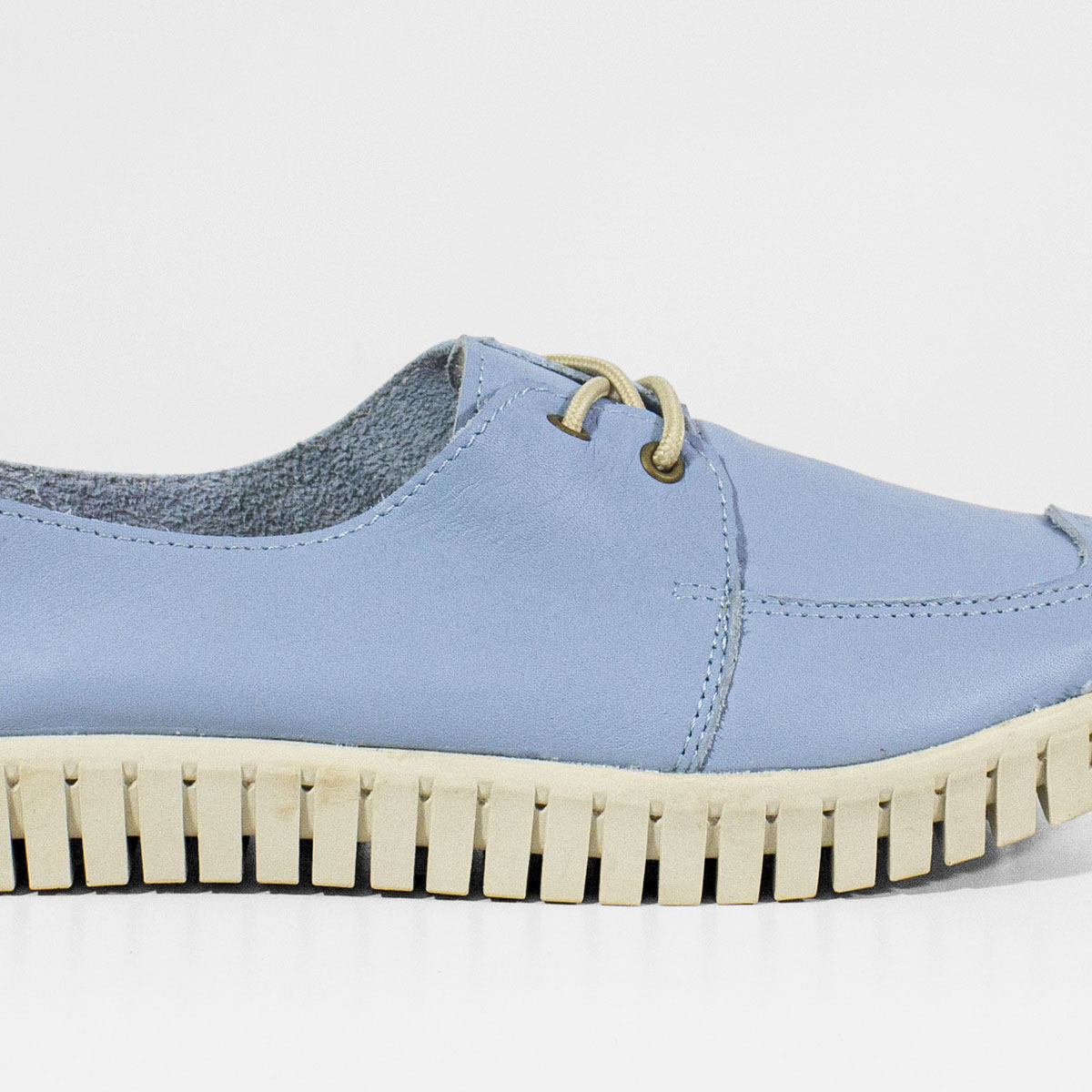 ZAPATOS CASUALES MUJER MARIBU CUERO CELESTE 1066 - 4