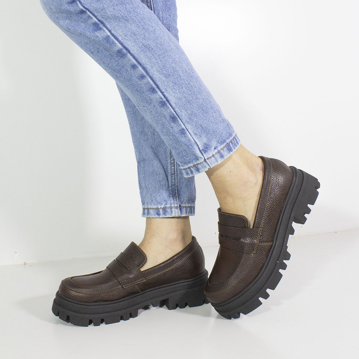 ZAPATOS CASUALES MUJER MARIBU CUERO MARRÓN 1067 - 5