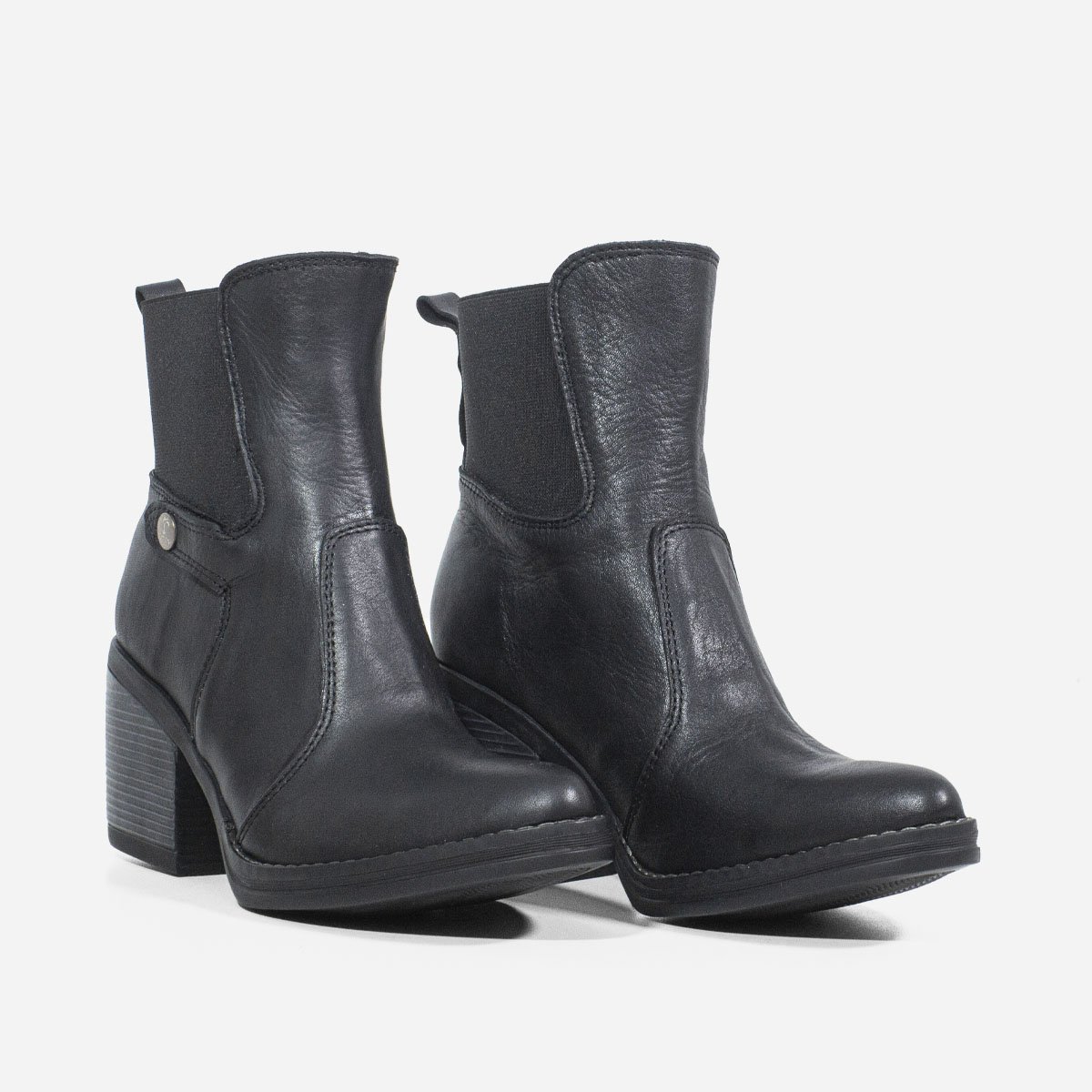 Ripley - BOTINES MUJER MARIBU CUERO NEGRO 1082