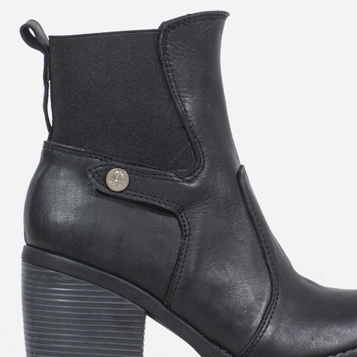 BOTINES MUJER MARIBU CUERO NEGRO 1082 - 4