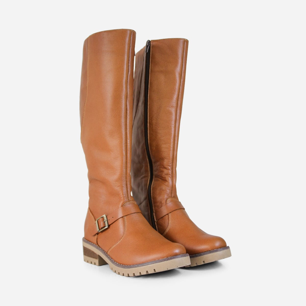 BOTAS MUJER MARIBU CUERO CARAMELO 1081 - 2
