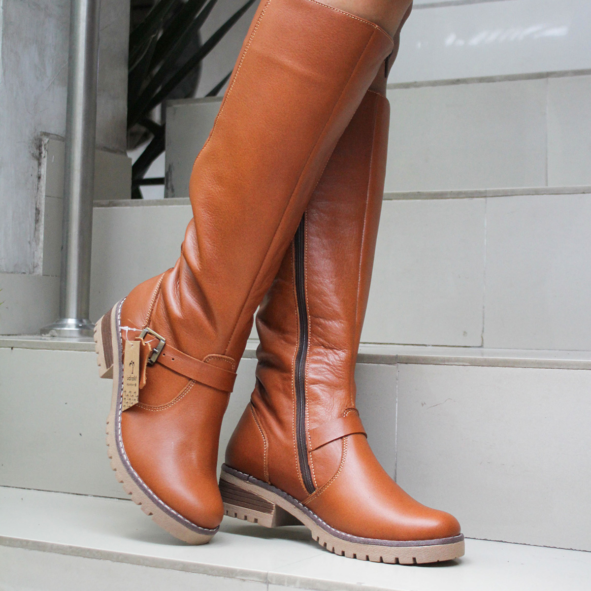 BOTAS MUJER MARIBU CUERO CARAMELO 1081 - 6
